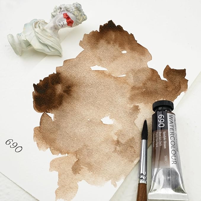 PHOENIX Professional Watercolor Paint Single Tube - 0.47 Fl Oz / 14ml - Vandyke Brown