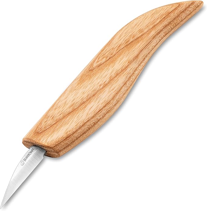 BeaverCraft Wood Carving Detail Knife C15 1.4" Whittling Knife for Detail Woodcarving Craft Knife - Chip Carving Knife Wood Carving Tools for Beginners and Kids