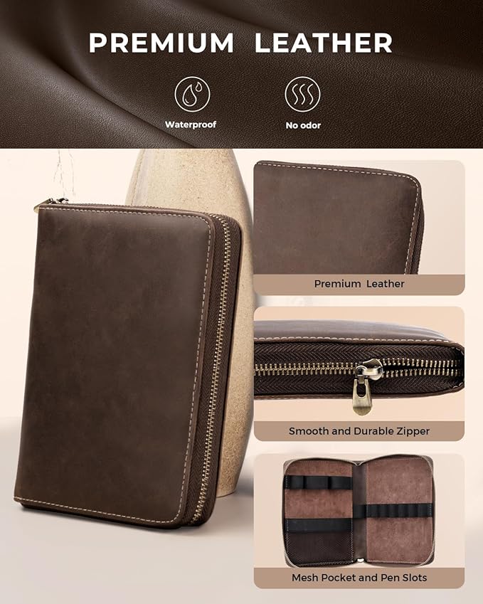 Mechanical Pencil Set with Leather Bag 30 Count, Drawing Pencils 0.5, 0.7, 0.9MM & 3PCS 2MM Sketching Pencils with 464PCS Lead Refills (6B 4B 2B HB 2H 4H Color) for Artist Drafting Drawing