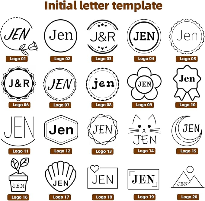 Custom Logo Clay Stamp for Pottery – Letter Stamps & Polymer Clay Tools, Pottery Stamps for Clay, Ceramic & Clay Tools for DIY Crafting (mini)