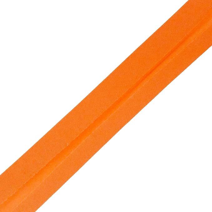Mandala Crafts 55 Yards 1/2 Inch Orange Double Fold Bias Tape for Sewing - Bias Binding Tape for Quilting Binding, Hemming, Seam, and Fabric Piping