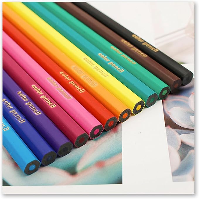 72 Count Colored Pencils, 6 Pack Bulk 12 Assorted Colors, Pre-sharpened Coloring Pencil for Kids, Teachers Essential Classroom Prizes, Ideal Back to School Supplies