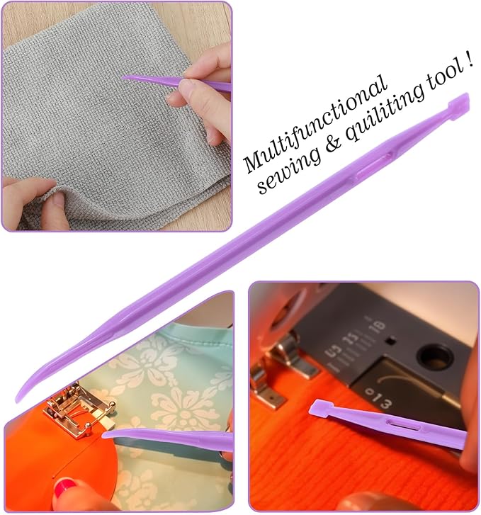 Purple Thang Sewing Tools, 5 Pcs Stuffing Tools, Versatile Gadgets for Quilting & Craft Projects Ideal for Sewing Kits, with Purple Storage Bag