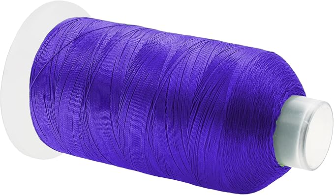 Mandala Crafts Violet Heavy Duty Thread - 1500 Yds Tex 90 Bonded Polyester Threads for Sewing Drapery, Jeans, Leather, Hair, Outdoor Marine Upholstery