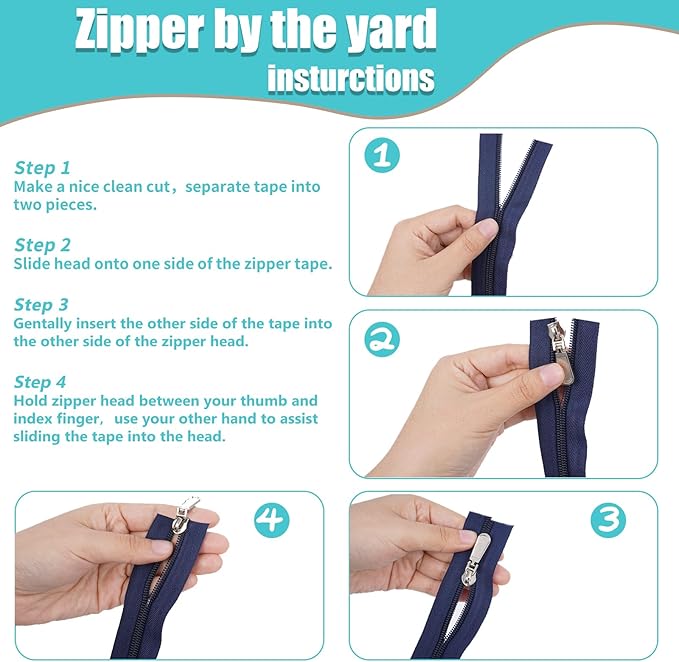 72 Yards 24 Colors #5 Nylon Zipper Rolls by The Yard with 3 Styles 260pcs Sliders,Continuous Zipper Tape for Sewing Projects,Bags,Jackets,and Crafts(24 Assorted Colors, #5)