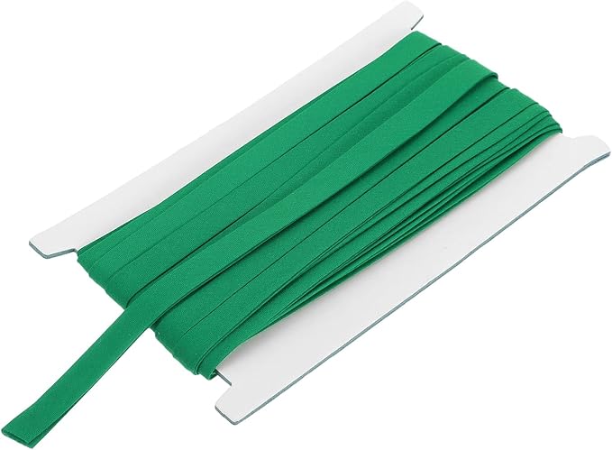 MECCANIXITY 2/5 Inch Double Fold Bias Tape Continuous Bulk Bias Tape for Sewing, Seaming Quilting Hemming Binding Crafts (Dark Green 12 Yards)