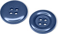 100 Pcs Navy Buttons for Sewing Round 0.75 inch Large 3/4" Dark Blue 4 Hole Plastic Round 30L Buttons Uniform Sewing Buttons Bulk for Jacket Uniforms Workwear School Chef Aprons Pants Bags Craft DIY
