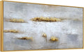 Large Size 100% Hand Painted Abstract Oil Painting Framed Original Handmade Heavy Textured Wall Painting Modern Warm Color Canvas Wall Art Home Wall Decor for Bedroom Office Ready to Hang 48x24 inch