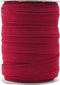 Mandala Crafts 16mm 20 Yds Roll of Burgundy Elastic Bands for Sewing - 5/8 Flat Elastics Cord - 5 8 Inch Braided Stretch Straps for Crafting