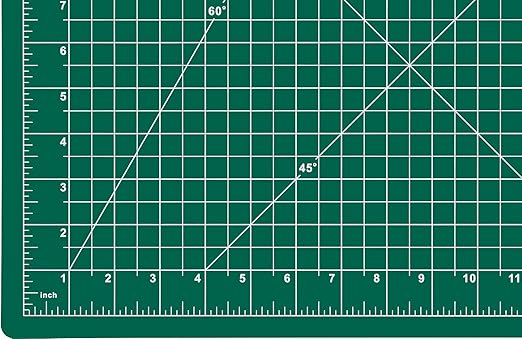 Dahle Vantage 10471 Premium Self-Healing Cutting Mat, 12"x18", 1/2" Grid, 5 Layers for Max Healing, Perfect for Crafts & Sewing, Green