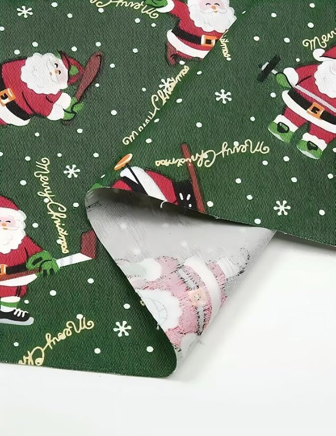 48Pcs 5x5 Inch Christmas Fabric Squares,100% Cotton Pre-Cut Quilt Clearance Charm Packs,8 Holiday Patterns for Quilting, Sewing DIY Crafts