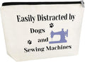 Sewing Gift for Women Quilter Gifts for Dog Lover Makeup Bag Seamstress Gift for Sewers Cosmetic Bag Sewing Machine Gifts for Dog Mom Owner Quilters Travel Pouch