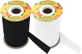 Mandala Crafts 1/2 Inch Single Fold Bias Tape for Sewing, Quilting, Piping, Hemming, Blanket & Quilt Binding – 110 Yards Black and White Fabric Seam Binding Tape