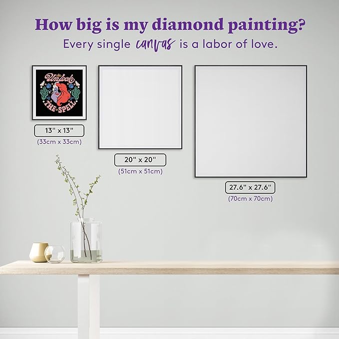 DIAMOND ART CLUB Unlock The Spell Diamond Painting Kit, Fun DIY Crafts for Adults, Round Diamond Art Canvas, 13" x 13"