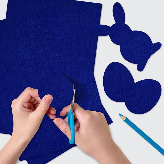 20 Pcs Deep Navy Blue Felt Fabric Sheet 8" x 12" Assorted Color Felt Fabric Sheets for Crafts DIY Handcraft Sewing Squares Patchwork Nonwoven
