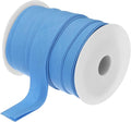 MECCANIXITY 1 Inch Double Fold Bias Tape Polyester Continuous Bulk Bias Tape for Sewing,Seaming Quilting Hemming Binding Crafts (Blue 25 Yards)