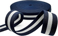 Dortrue 1 Inch 10 Yard Stripe Sewing Elastic Band Heavy Stretch High Elasticity Elastic Spool for Sewing Pants Waistband, Straps, Craft DIY Projects (Stripe)