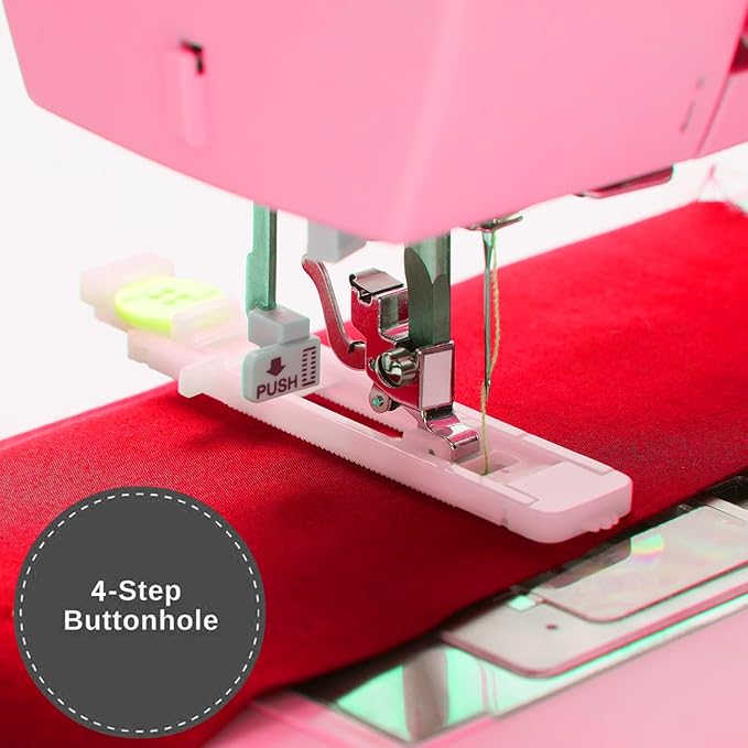 SINGER 4411 Heavy Duty Pink Sewing Machine with Accessories | High Speed, 69 Stitch applications, Strong Motor, Metal Frame, LED Light & 4-Step Buttonhole