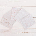 Threadart Exclusive 5 Fat Quarter Bundles - White Vintage Prints 100% Cotton Fabric - Premium 100% Cotton Quilting Fabric - No Duplicates - Full Size Fat Quarters 18"x21" - White