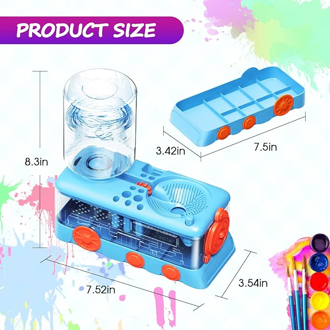2025 Upgraded Paint Brush Cleaner Tool,Brush Rinser Cup Painting Running Water Circulation Art Supplies for Acrylic,Watercolor and Water Based Creative Gift for Adult Artist and Kids