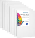 GOTIDEAL Canvases for Painting, 9x12 inch of 8, Professional Primed White Blank Flat Canvas Panels- 100% Cotton Artist Canvas Boards for Acrylics Painting, Oil Watercolor Tempera