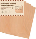 ROBOTIME 6-Pack Laser Wood Sheets 1/8" - 12 x 16 x 1/8 Inch - Cheery - 3mm Plywood for Laser Cutting, Laser Engraving Blanks