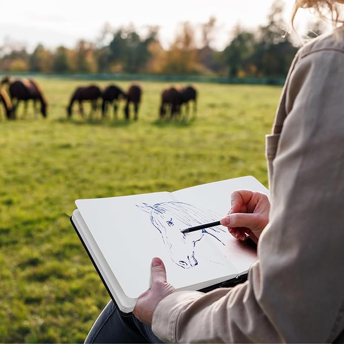 Vienrose Watercolor Sketchbook, 5.5"x3.5" Watercolor Journal with 24 Sheets 140 LB (300 GSM) 100% Cotton Watercolor Paper, Grey Linen Cover Water Coloring Sketch Book As Travel Notebook