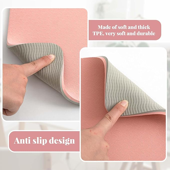 2 Pcs Sewing Machine Muffling Mat Pedal Sewing Mat Reduce Vibrations Noise No Slip Machine Accessories for Quilting(17'' X 36'' and 9'' X 14'',Pink)