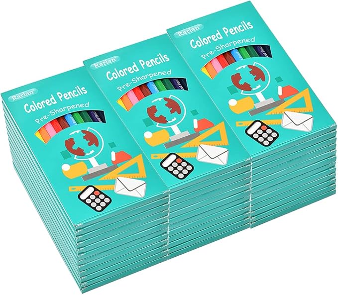 Rarlan Colored Pencils Bulk, Pre-sharpened Colored Pencils for Kids, 12 Assorted Colors, Pack of 36, Coloring Pencils 432 Count