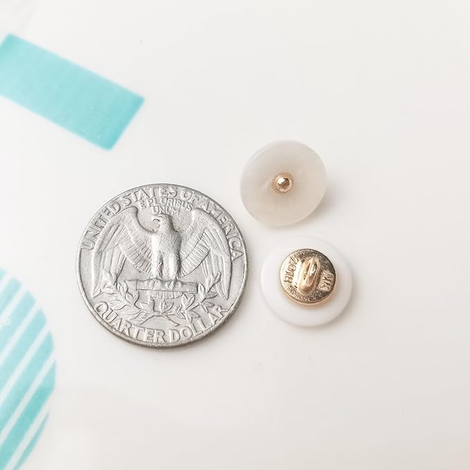 20PCS Sewing Button, White Metal Buttons Suitable for Children's/Women Cardigan Decorative Button (12.5mm)