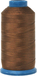 Mandala Crafts Bonded Nylon Thread Russet Brown Heavy Duty Sewing Threads - 1500 YDs Size 69 210D T70 Tex 70 Thread for Leather Jeans Weaving Outdoor Marine Upholstery Threads