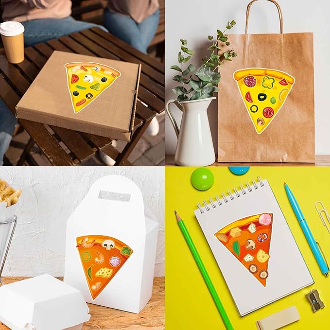 24 Sheets Make A Pizza Stickers for Kids, Make Your Own Stickers, Pizza Parties Cute Party Favors Decorations, DIY Arts Birthday Games Family Night