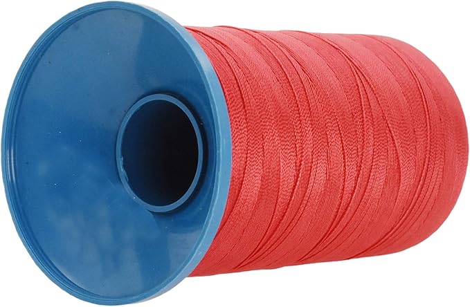 Mandala Crafts Size 138 420D T135 Bonded Nylon Thread - Red 1250 YDs Tex 135 Heavy Duty Sewing Threads for Leather, Jeans, Weaving, Outdoor Marine Upholstery