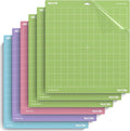 Nicapa Replacement Cutting Mat(12x12 inch）for Cricut Maker /3/Explore 3/Air /2/One (6pack-3xStandardgrip、Lightgrip、Stronggrip、Fabrigrip) Adhesive&Sticky Non-Slip Flexible Square Gridded Cut Mats Set