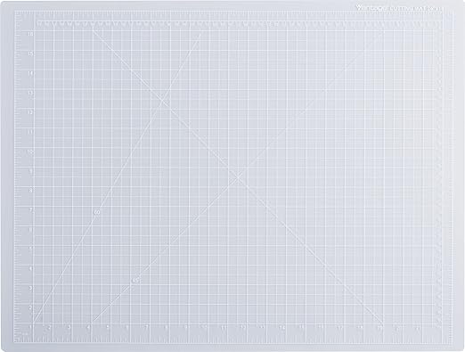 Dahle Vantage 10682 See-Through Premium Self-Healing Cutting Mat, 18"x24", 1/2" Grid, 5 Layers for Max Healing, Perfect for Crafts & Sewing, Clear