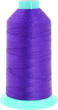 Mandala Crafts Size 138 420D T135 Bonded Nylon Thread - Violet 1250 YDs Tex 135 Heavy Duty Sewing Threads for Leather, Jeans, Weaving, Outdoor Marine Upholstery