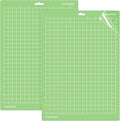 WISYOK 12x8.5 Inch Cutting Mats for Cricut Joy Xtra, 2-Pack Standard Grip Reusable Adhesive Mats for Crafts, Quilting, Sewing
