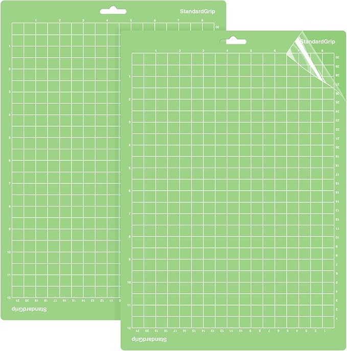 WISYOK 12x8.5 Inch Cutting Mats for Cricut Joy Xtra, 2-Pack Standard Grip Reusable Adhesive Mats for Crafts, Quilting, Sewing