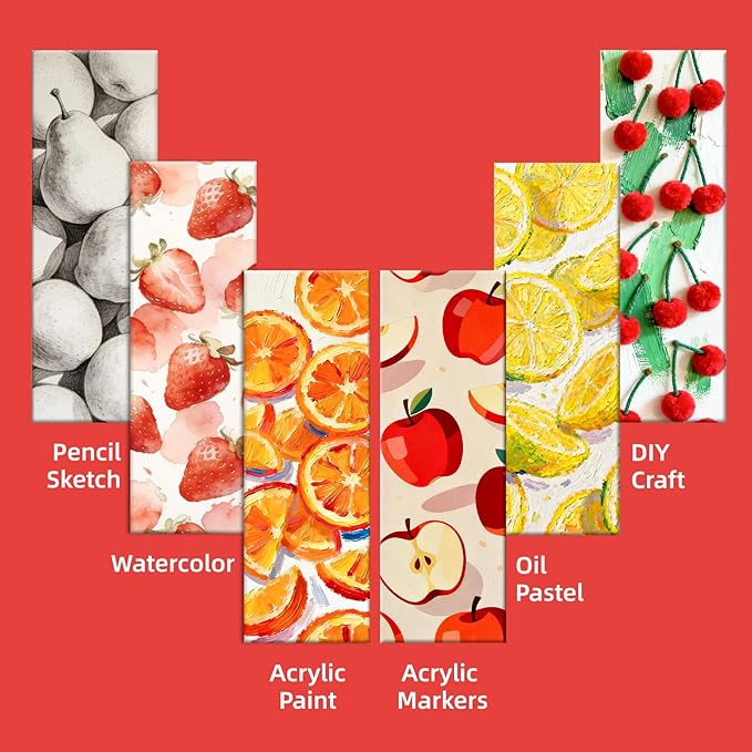 Simetufy Long Canvas Panels 4x12 Inch, 12 Pack – Primed 100% Cotton Flat Canvas Boards for Painting – Acid-Free White Art Surfaces for Oil, Acrylic, Gouache & Tempera