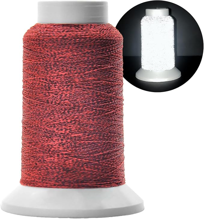 Reflective Embroidery Thread,Embroidery Machine Thread in Pink,Single Reel of 1000M(1093Y),Polyester Embroidery Thread for Embroidery