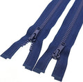 #5 36 Inch Separating Jacket Zippers 2PCS Plastic Bulk Zippers for Coats Sewing Crafts, Navy Blue YIGUANXIN