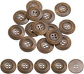 uxcell 80Pcs Wooden Buttons, 30mm(1 3/16") 4 Hole Round Wood Sewing Button Craft for Sewing DIY Craft Clothing, Coffee