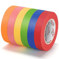 6 Rolls Colored Masking Tape - Rainbow Color, 0.94-Inch x 60-Yard Colorful Craft Tape, Painters Tape Great for Crafts, Art, Labeling, DIY Projects