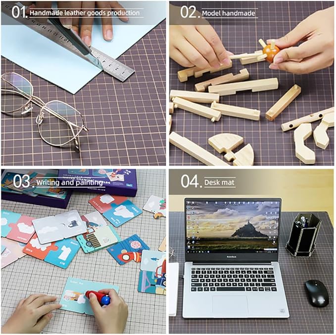 WUTA Self Healing Sewing Mat, PVC Cutting Mat A2 Double Sided Cutting Board for Sewing, Craft, Quilting, Fabric, Scrapbooking Project（23.6" x 17.7")