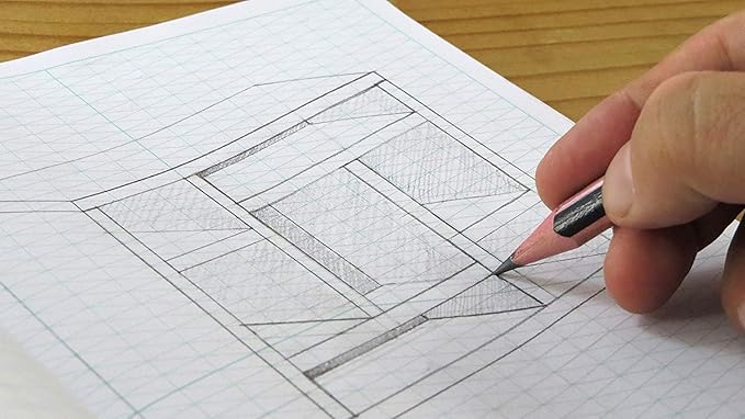 KOALA TOOLS | Isometric Graph Paper Notebook (3 pack) | 7.5" x 9.75", 60 pp. - Kraft Cover Isometric Grid Drawing Pads - Suitable for Industrial, Architectural, Interior Design