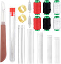 YBEATY 37PCS Sewing Tool Set Big Eye Stainless Steel Hand Sewing Needles Kit Portable Threader Punch Needle Kit Repair Tools for Beginners Daily Use DIY Handcraft