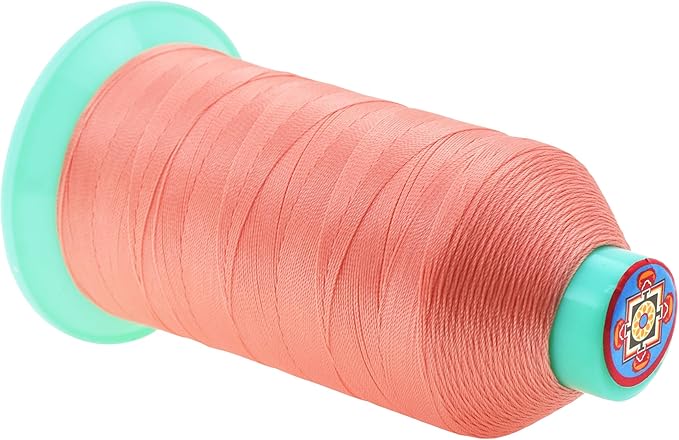 Mandala Crafts Size 138 420D T135 Bonded Nylon Thread - Blush 1250 YDs Tex 135 Heavy Duty Sewing Threads for Leather, Jeans, Weaving, Outdoor Marine Upholstery