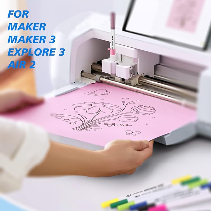 HQMaster Dual Tip Pens 36 Pack for Maker 3/Maker/Explore 3/Air 2/Air, 0.4mm & 1mm Color Pens Fine Point Pen Writing Drawing Accessories for Cutting Machine
