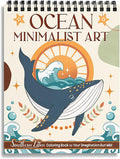 SOUTHERN LOTUS Experience Serenity with Spiral Coloring Book: Ocean Minimalist Art Edition - Spiral Bound, Featuring Inspiring Animal Designs for Stress-Relief & Relaxation. minimalist art lovers!
