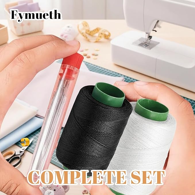 Steel Needles for Hand Sewing, 37Pcs Big Eye Steel Needle Kit with Stainless Steel Needles, Sewing Tool Set for Easy Threading, Portable Hand Sewing Kit for Crafting and Repairing